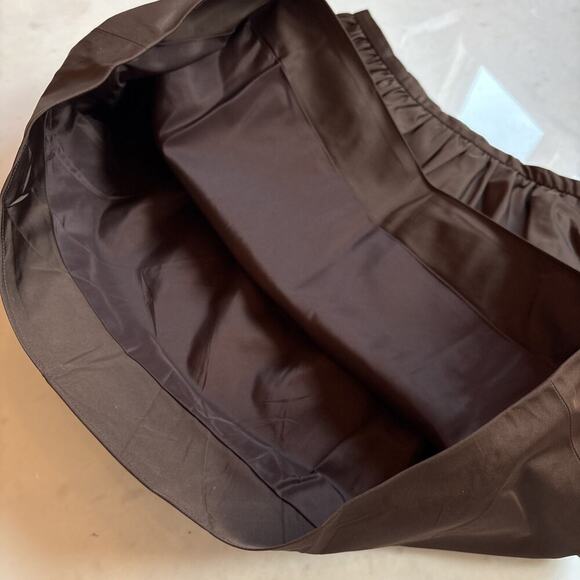 Ralph Lauren Purple Label Brown Silk Flared Mini Skirt Bubble Flare Runway 2007 - Picture 12 of 16